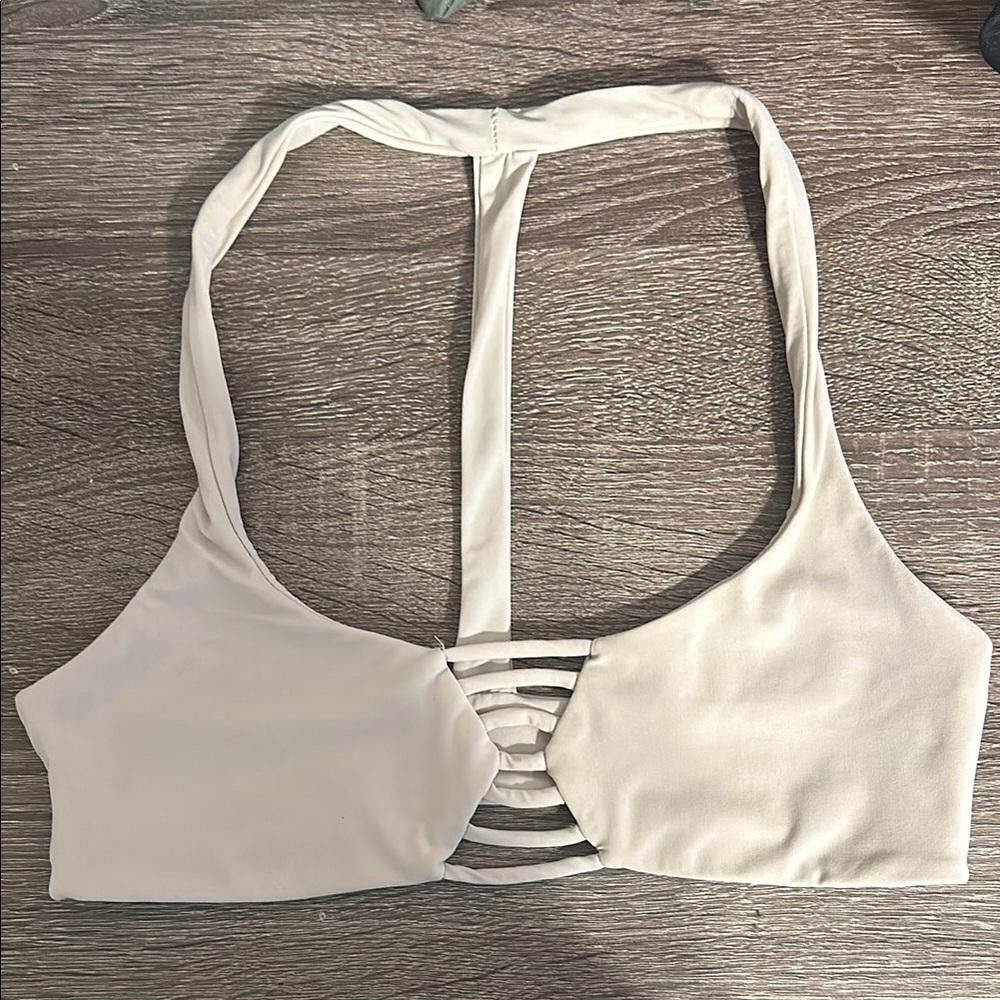Boys + Arrows Cream Bikini Top
